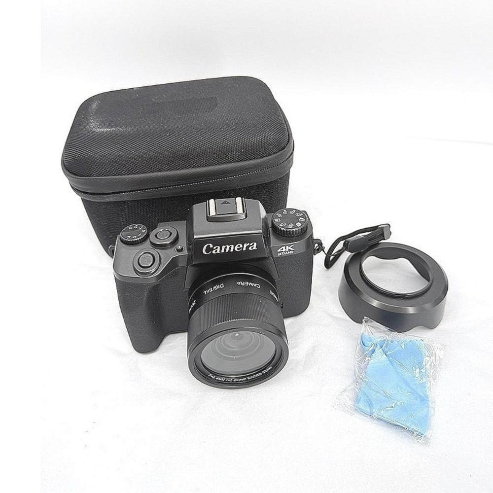 Digital Camera 4K Ultra HD 64MP WiFi CMOS Zoom Photography w/ Case WORKS